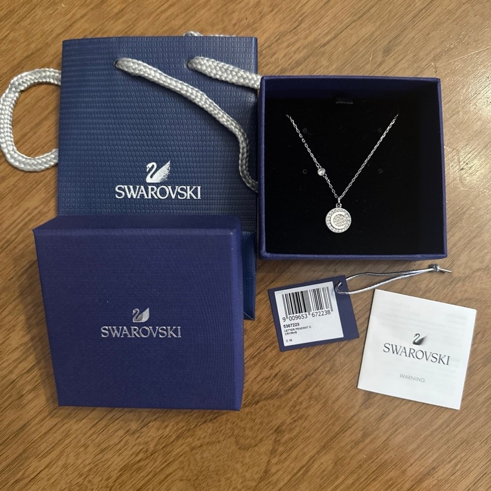 FINAL SALE Swarovski letter C pendant, comes with original packaging